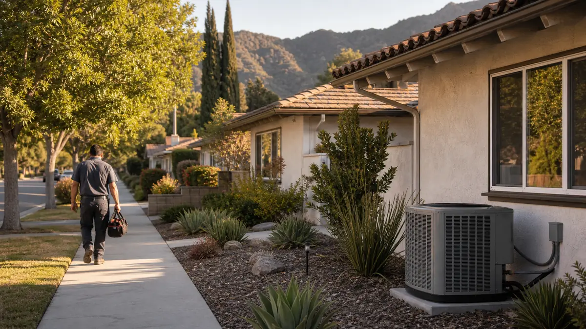 Illustration of Trane HVAC service in the Baldwin Stocker neighborhood of Arcadia, CA