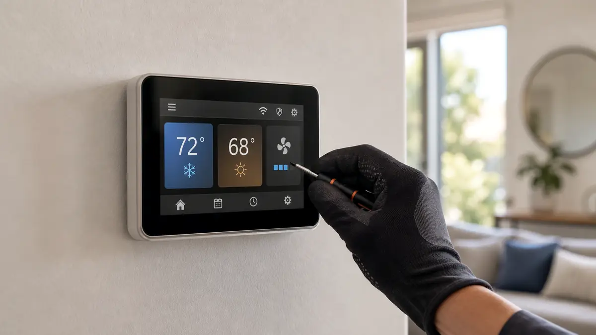 Illustration of a Trane ComfortLink II XL850 thermostat install in Arcadia, CA