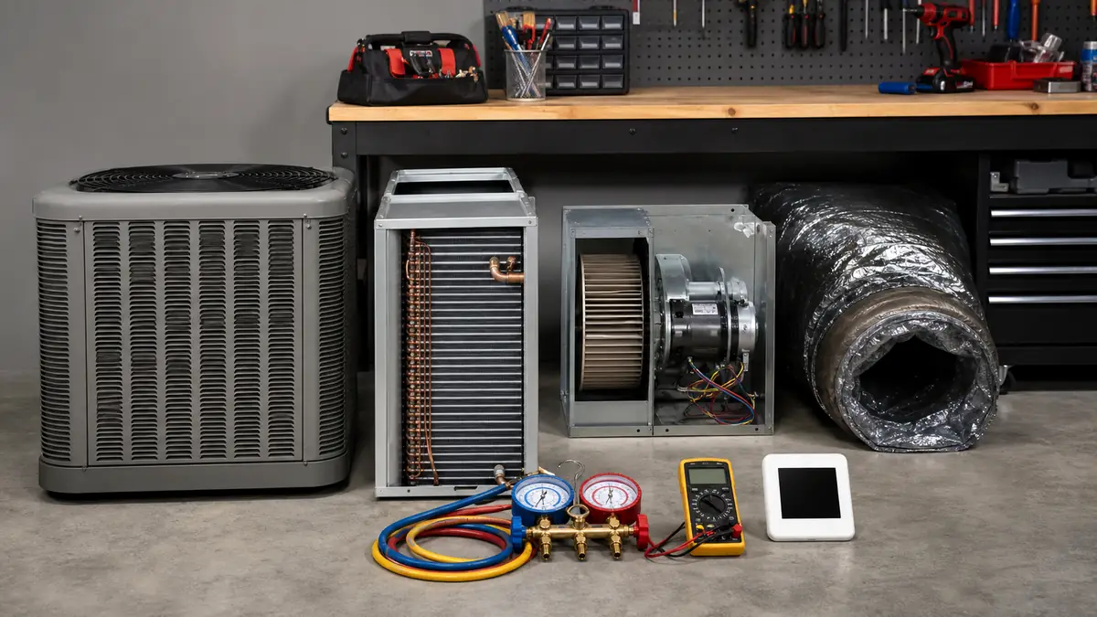 Illustration of Trane AC installation and SEER2 sizing in Arcadia, CA